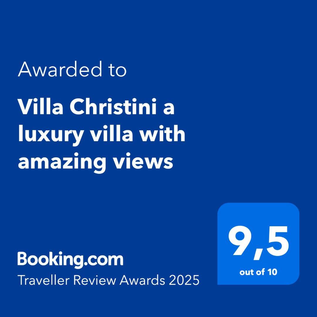 Villa Christini A Luxury Villa With Amazing Views Tzitzifés エクステリア 写真